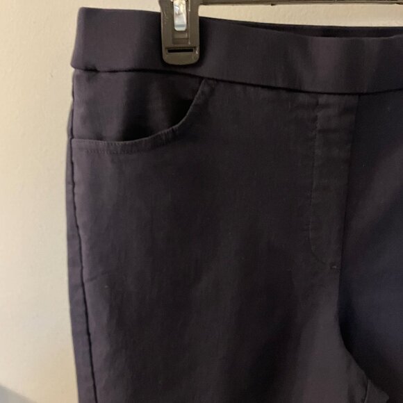 Alfred Dunner Womens 12 Blue Pull On Dress Pants Straight Leg Pockets Stretch - Picture 4 of 5